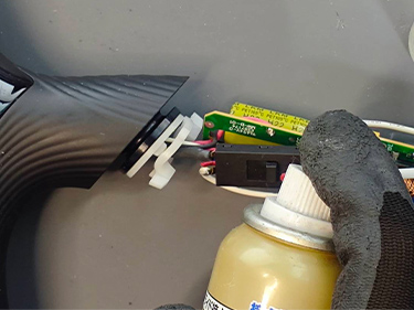 温冷風切り替え不良の修理